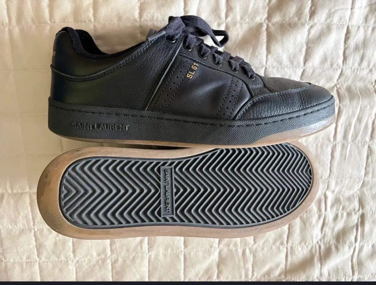 Tênis Yves Saint Laurent 42 couro  - Foto 2