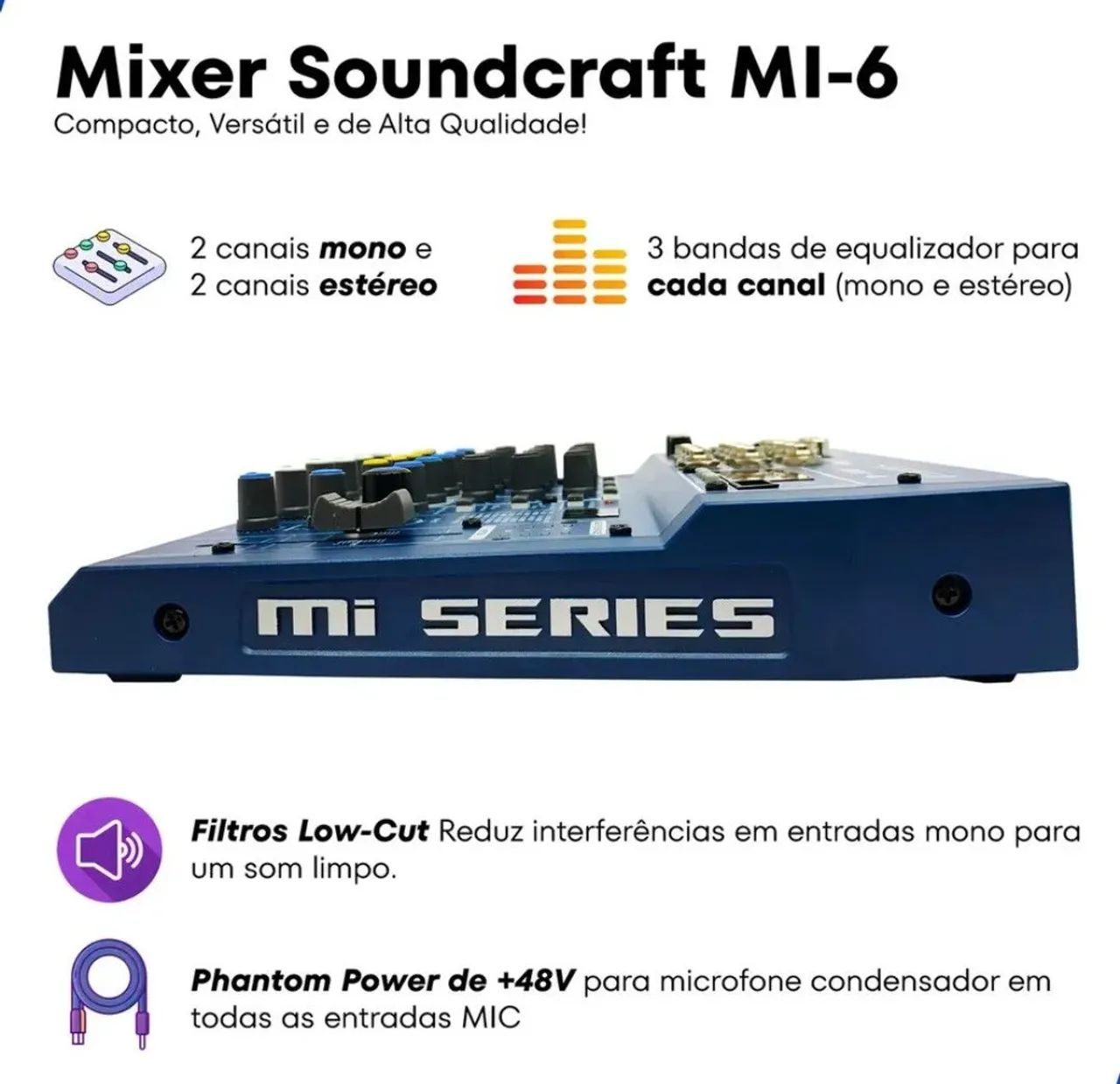 Console interface mesa MI6 séries SOUNDCRAFT  - Foto 4
