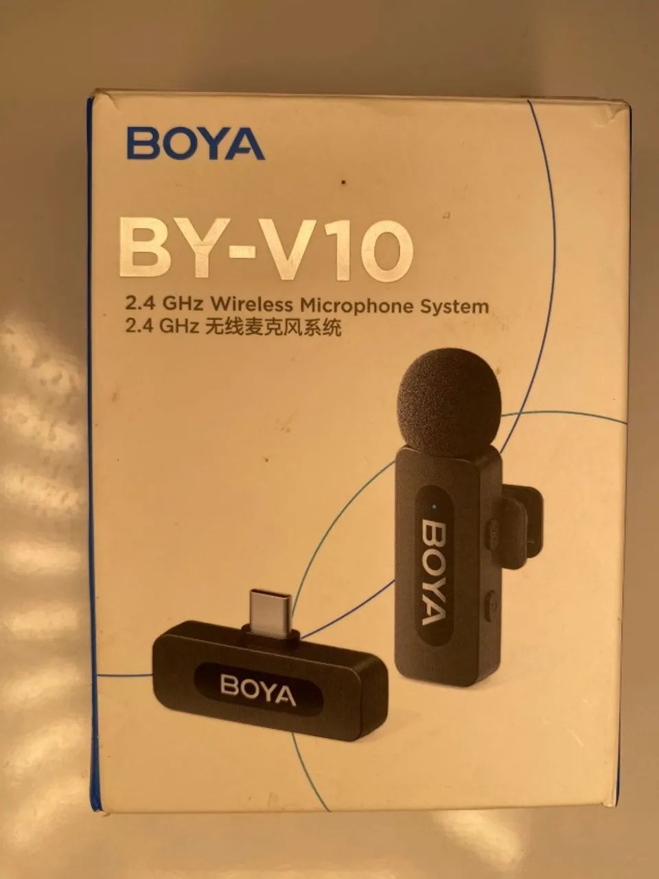 Microfone Sem Fio Boya By-v10 Lapela Ultracompacto Android Usb C - Foto 2