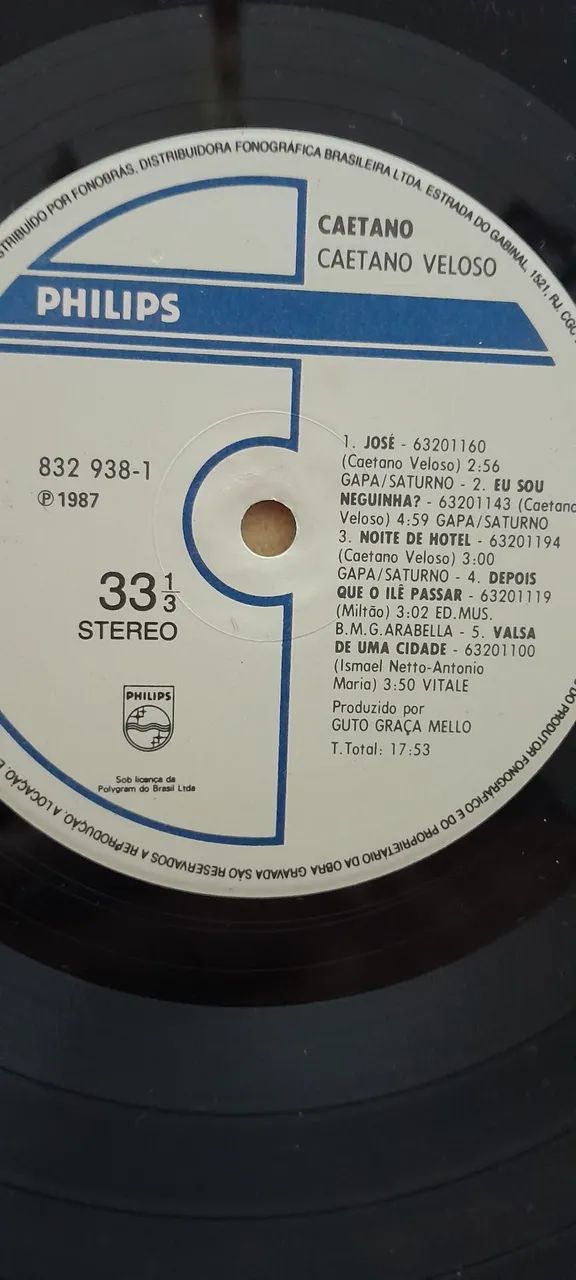 Lp Caetano Veloso 1987  - Foto 5