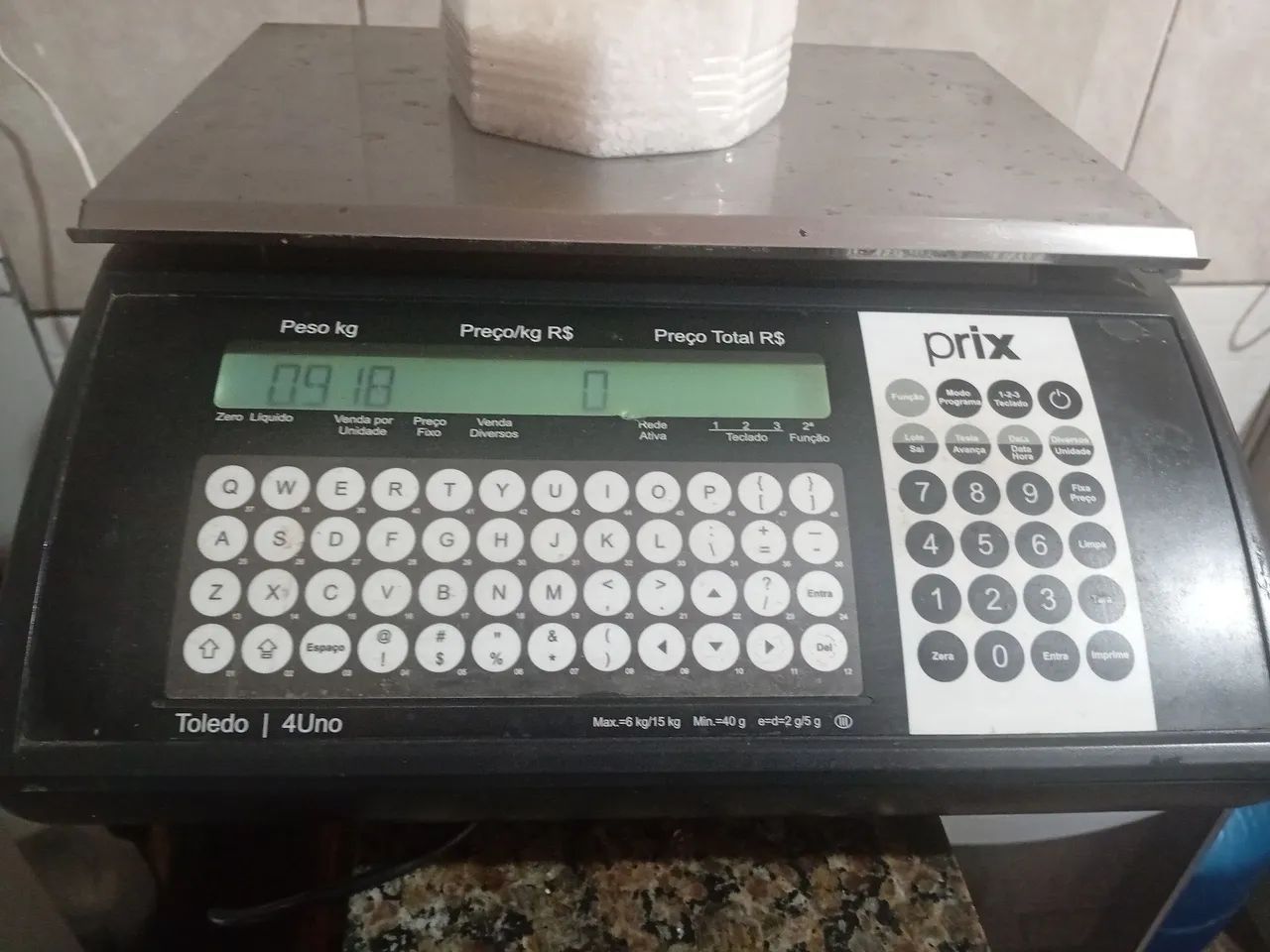 BALANÇA DIGITAL PRIX TOLEDO 4 UNO 15KG