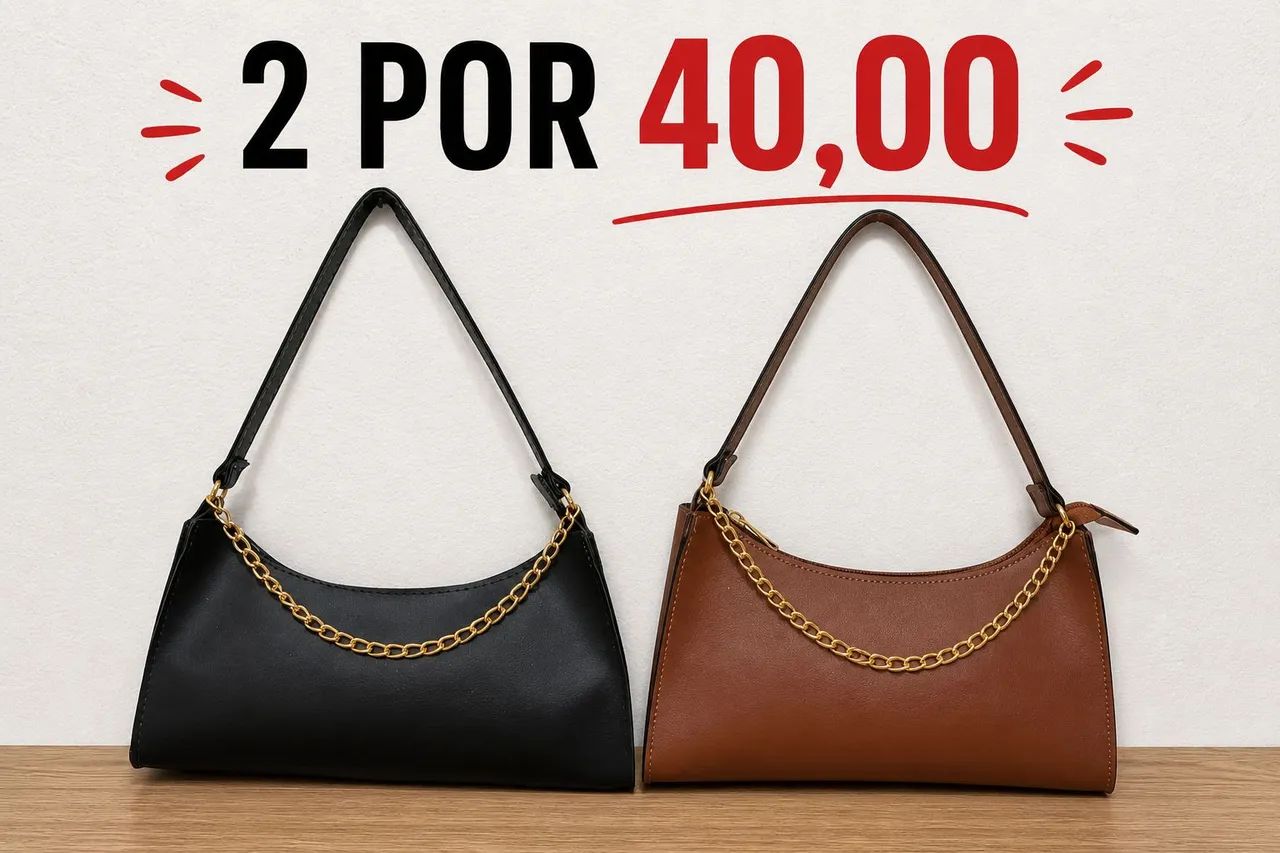 2 Bolsas Bagete Feminina  