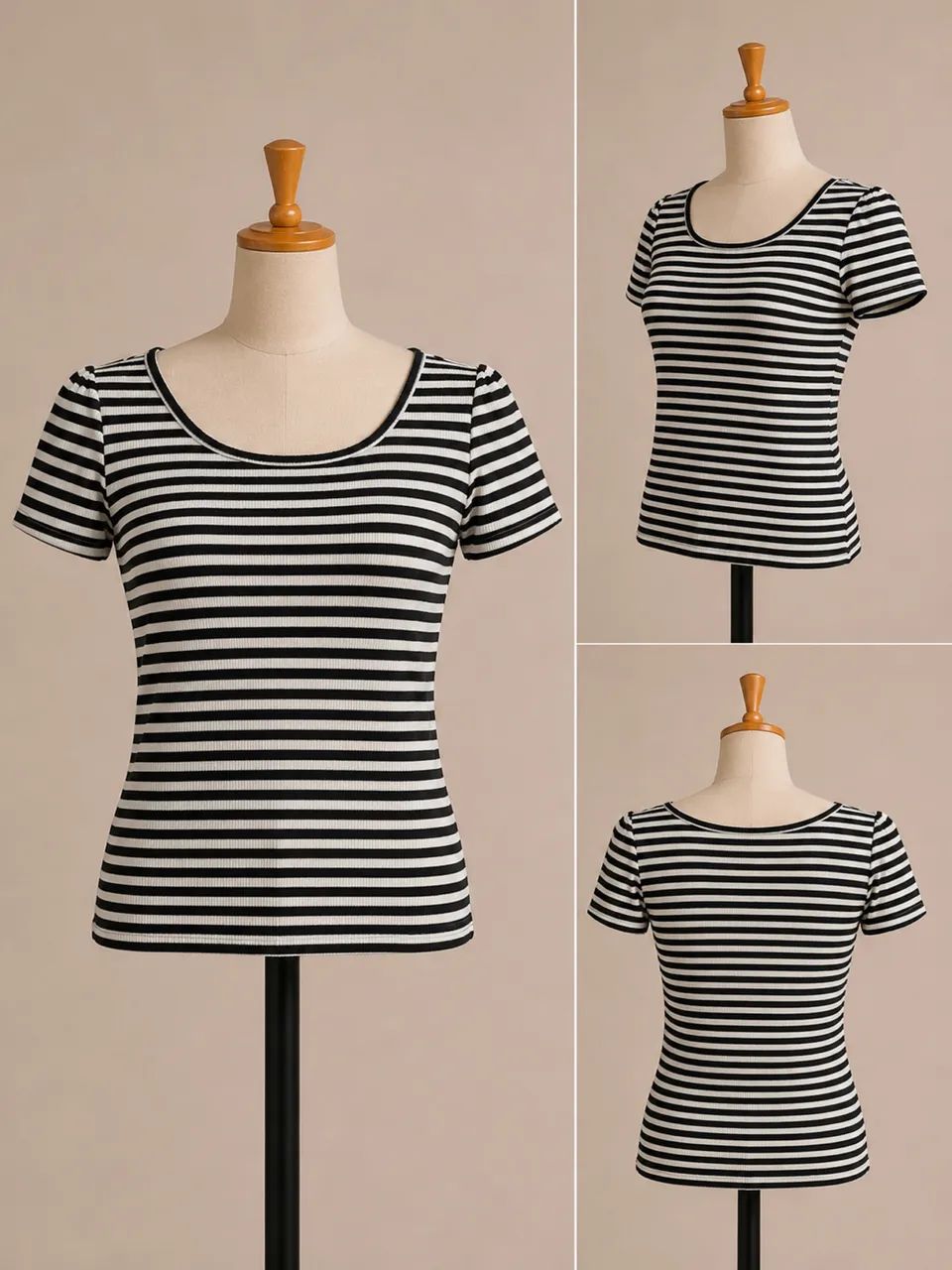 Blusinha Marisa listrada Preto e branco P