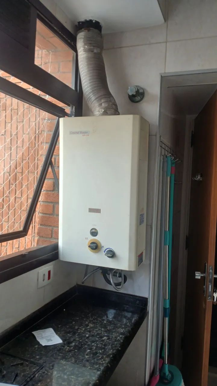 aquecedor a gás funcionando perfeitamente 