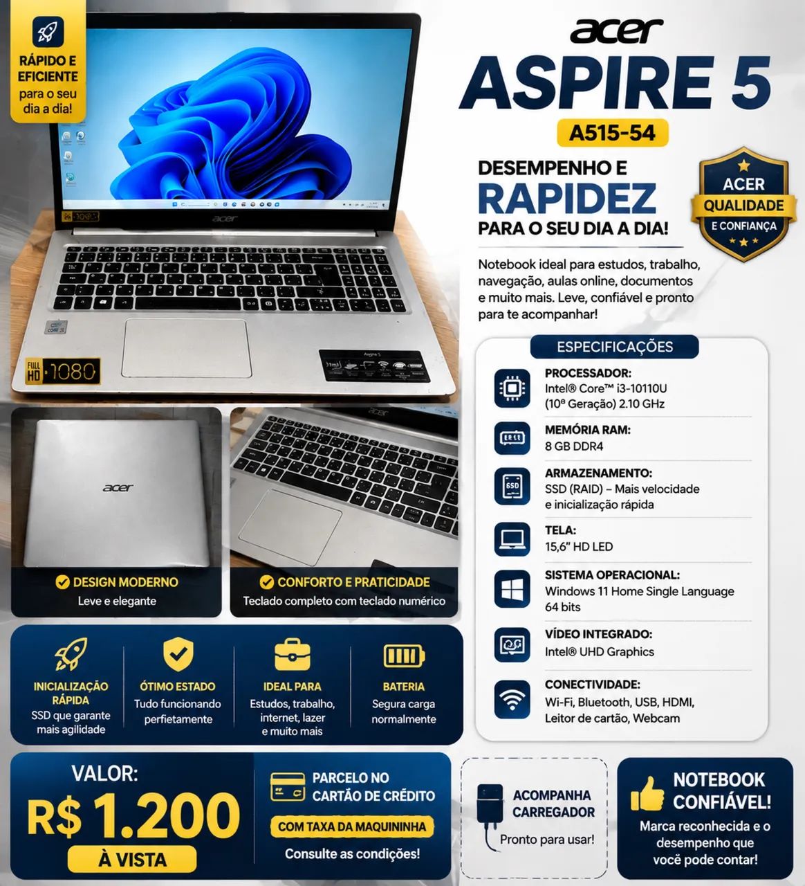 Notebook Acer Aspire 5 A515-54