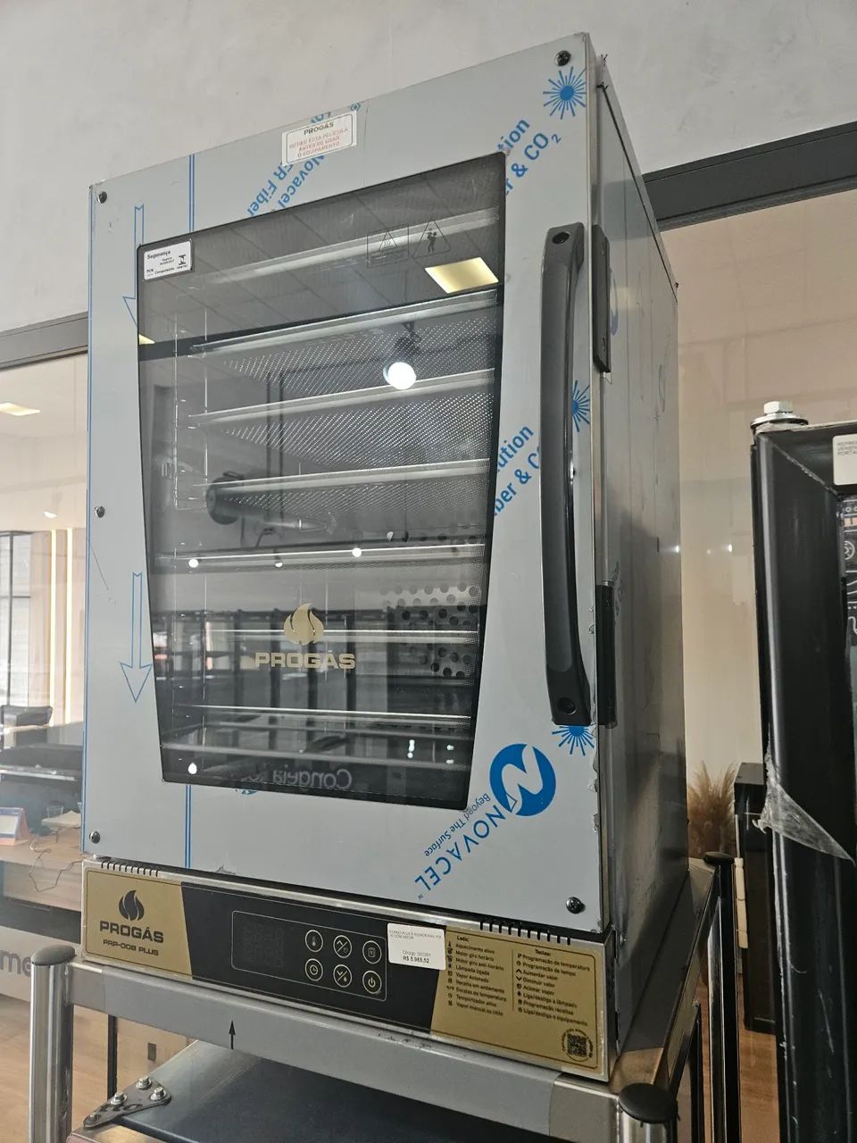 forno elétrico com vapor 8 formas de 35x35 a pronta entrega 