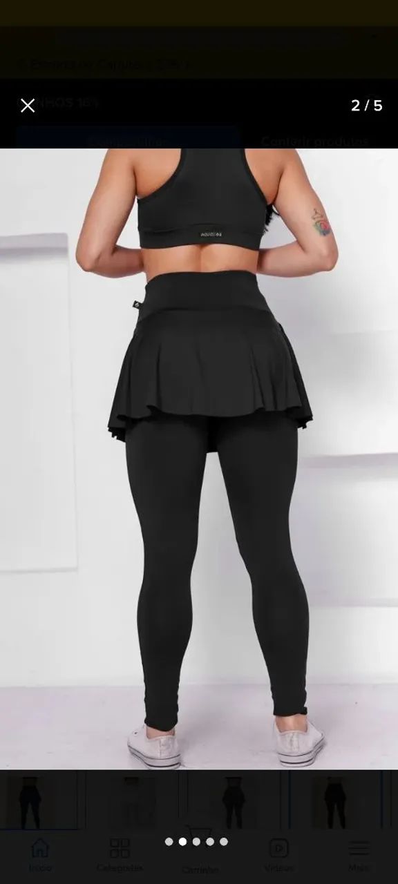Legging saía suplex centura Auta  - Foto 2