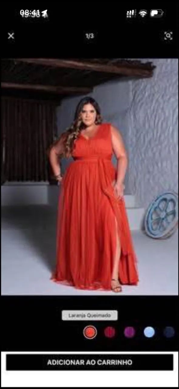 Vestido de festa Plus 