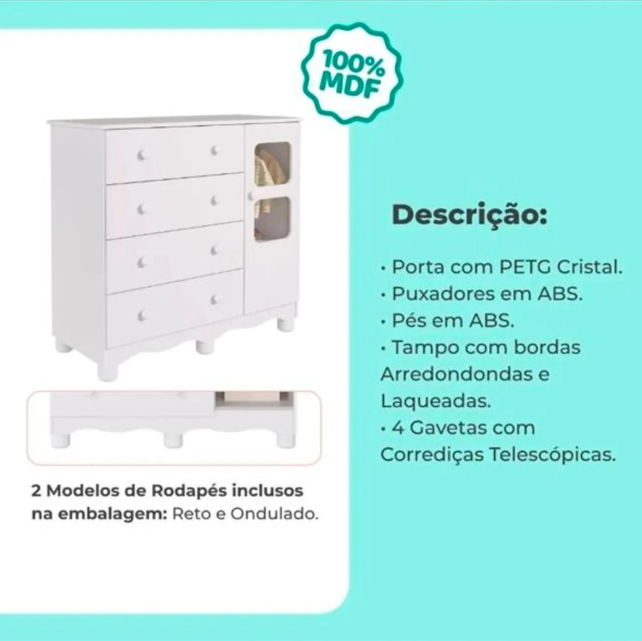 Cômoda 100% MDF - Nova e Lacrada  - Foto 2