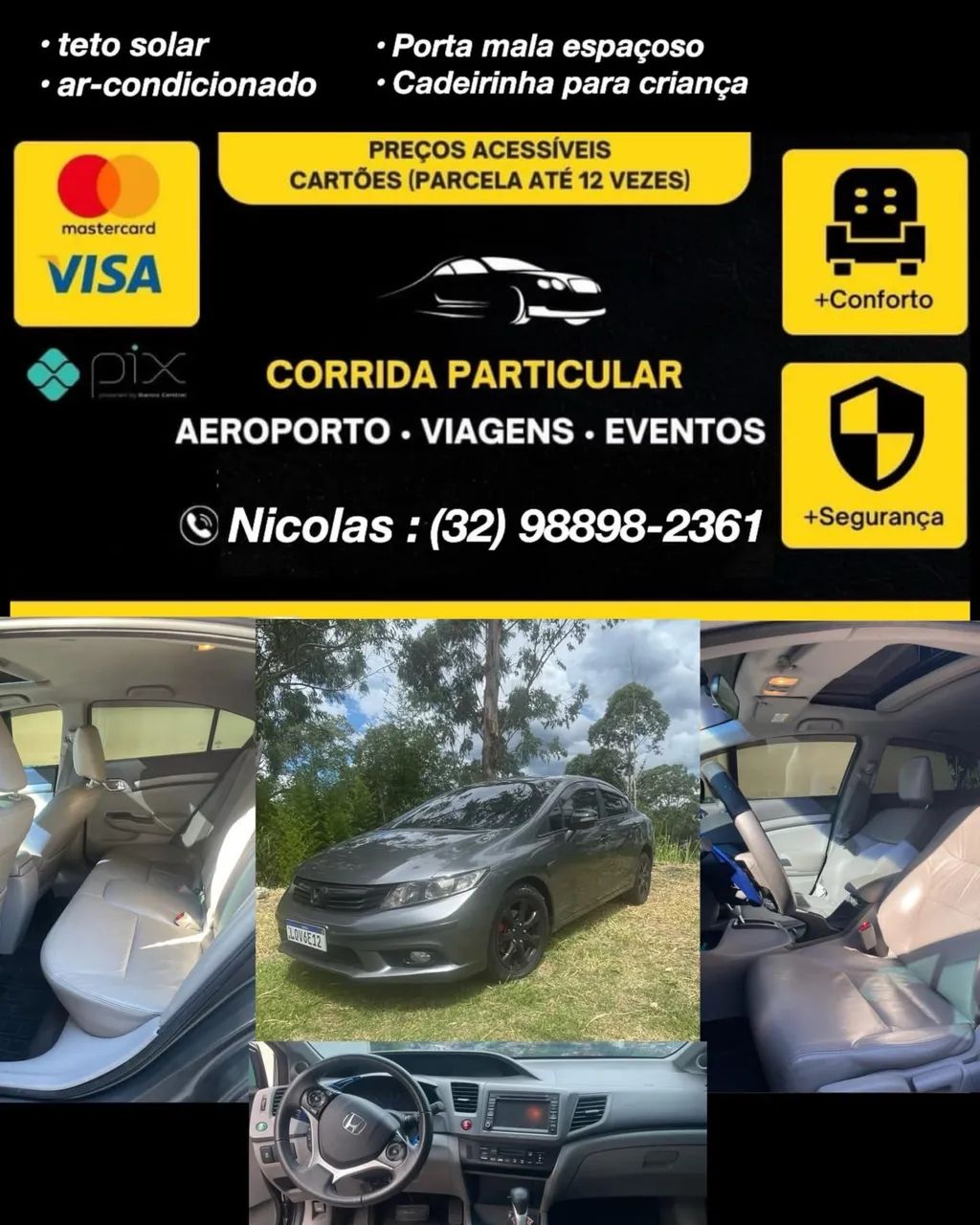 Uber / Táxi / Corrida Particular