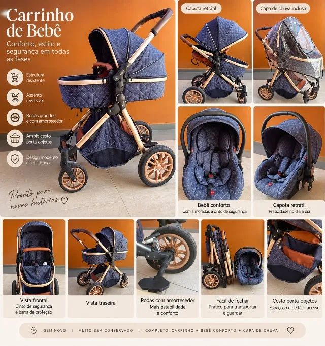 Carrinho de Bebe completo 