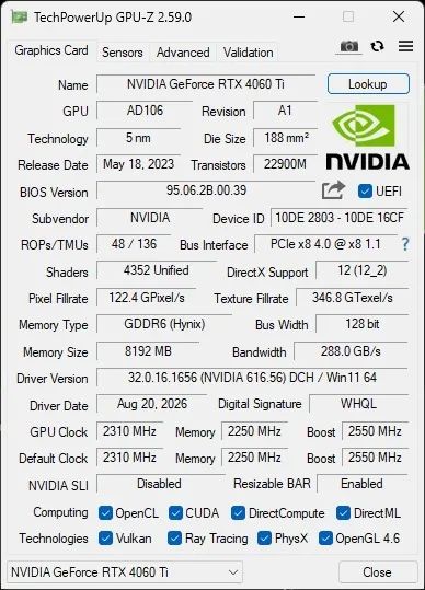 Galax RTX 4060 Ti 1-Click OC - Ótimo Estado!! - Foto 4