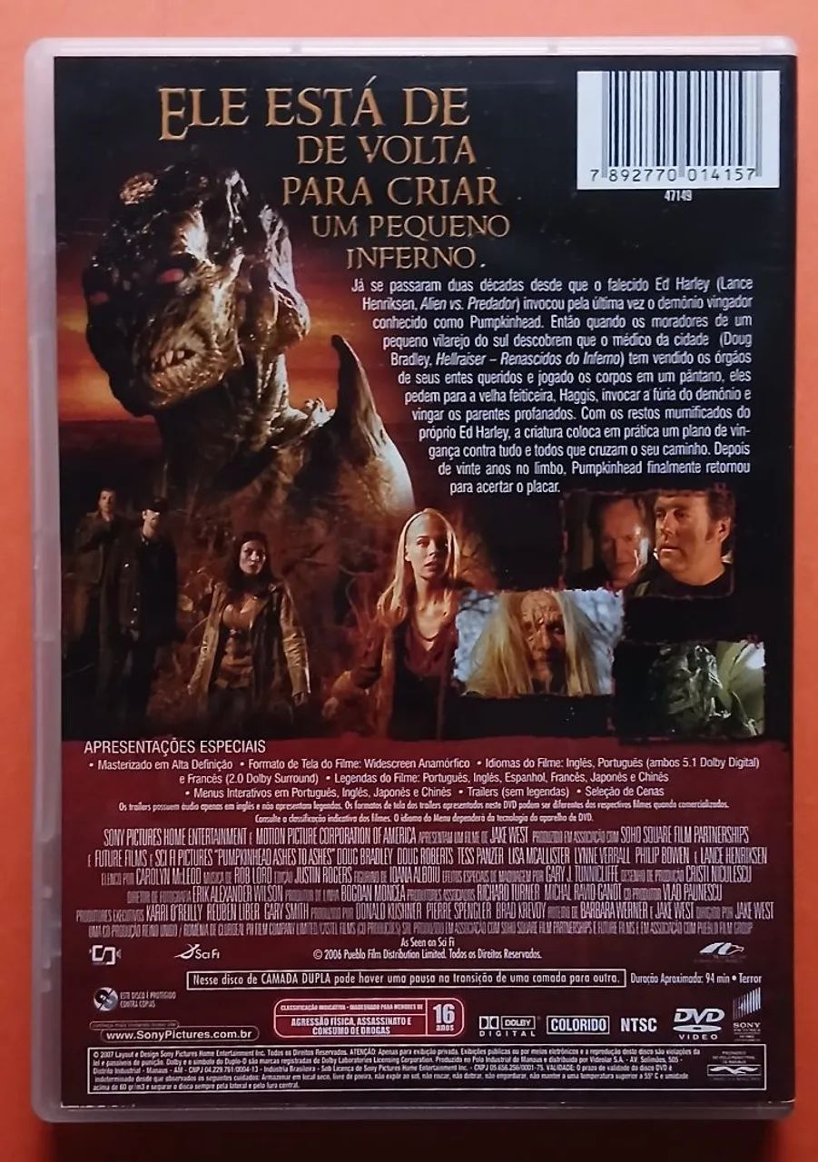 Dvd Pumpkinhead - De Volta das Cinzas  - Foto 2