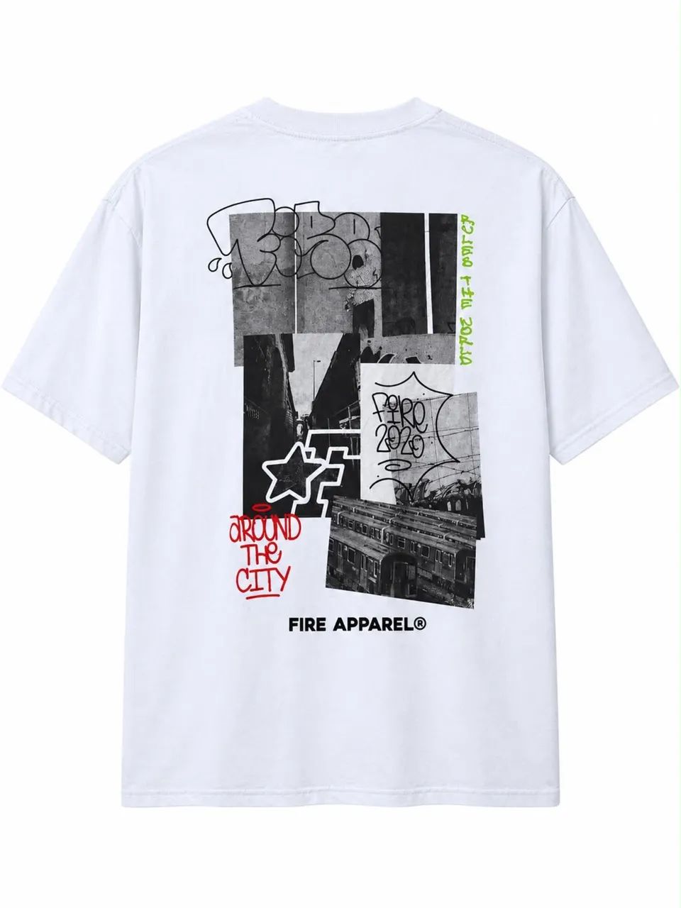 Camiseta Básica Fire Cartoon Letters - Foto 2