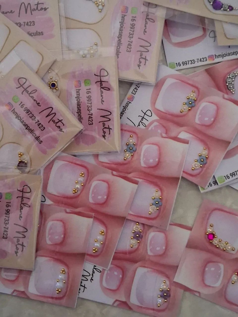 Joias de unhas kit 20 pares sortidos - Foto 3