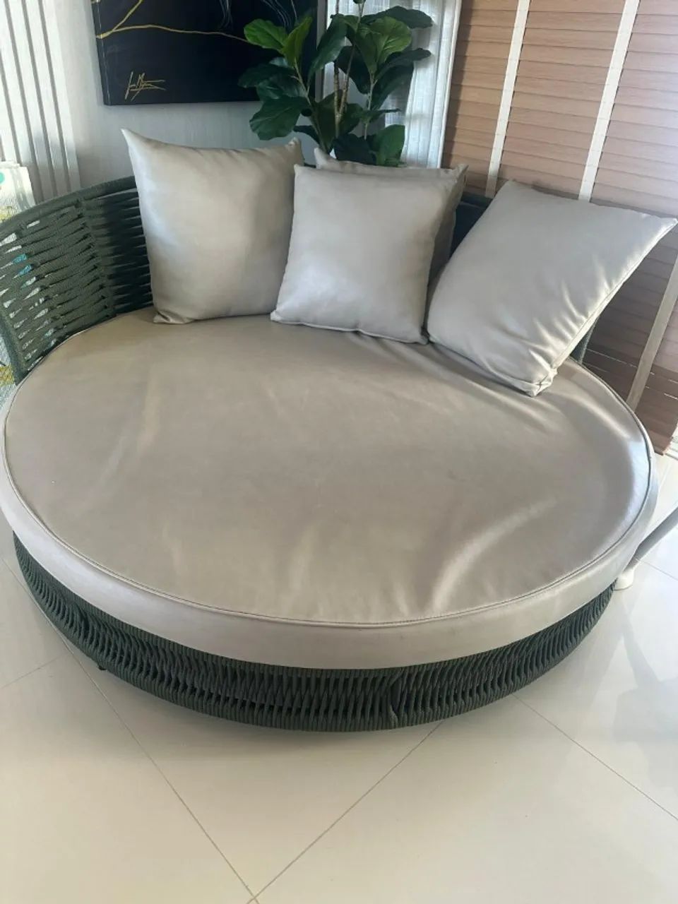 Chaise Redonda Grande - Corda Nautica - Sol e Chuva