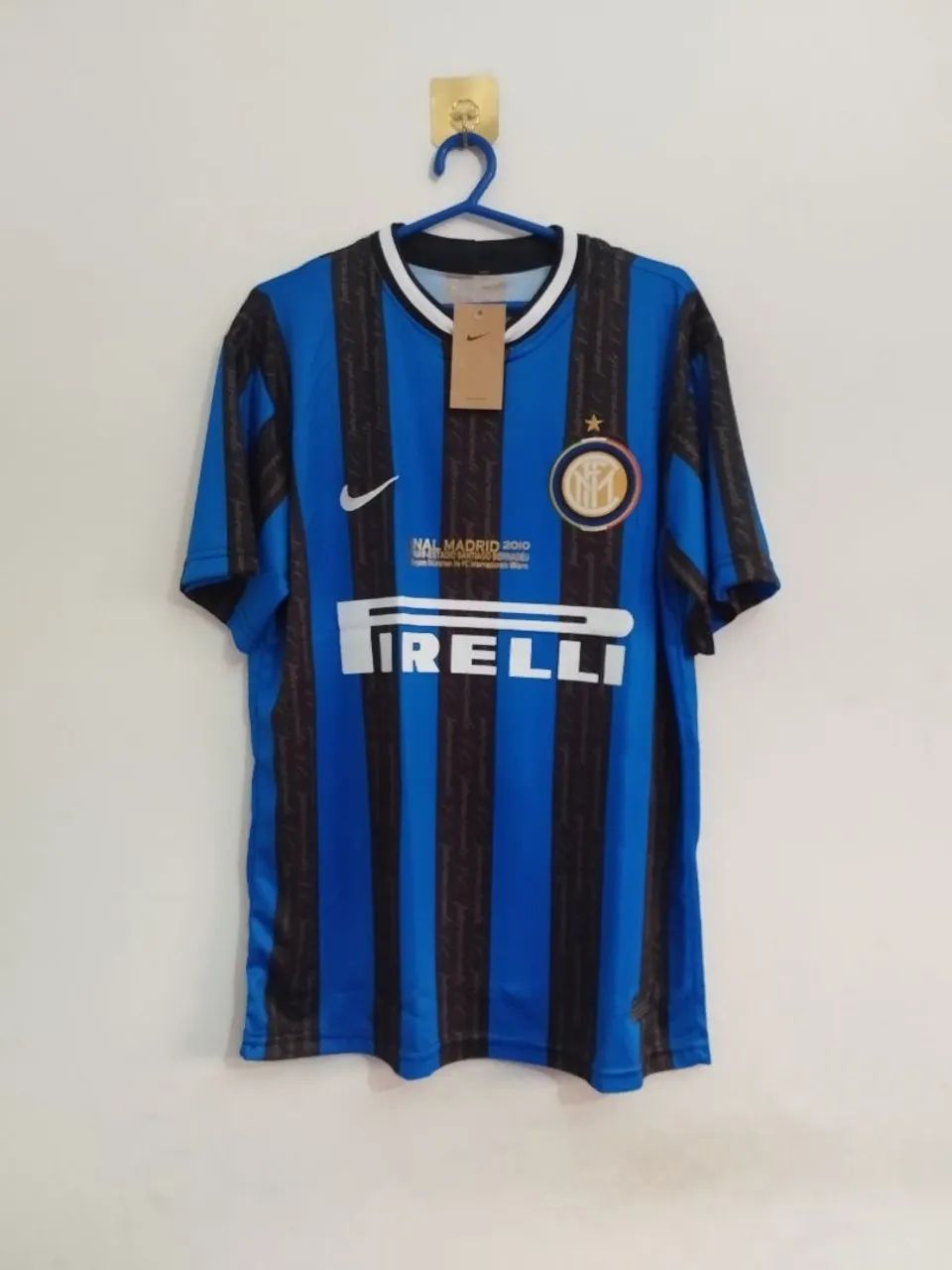 Camisa Inter Milão Retrô Adriano 10 Azul - Home Final Champions