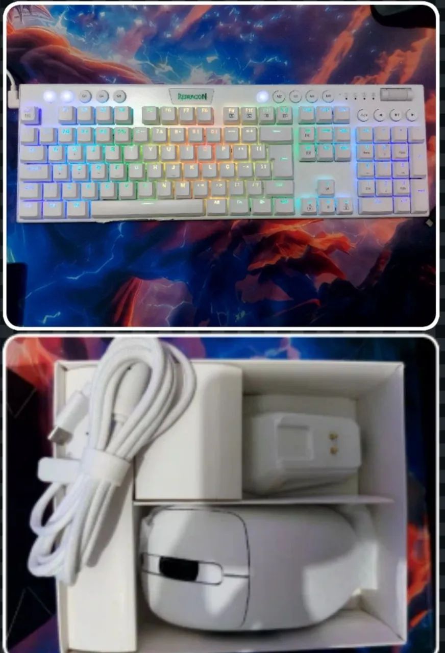 Teclado Redragon Horus e Mouse Ajazz 179P
