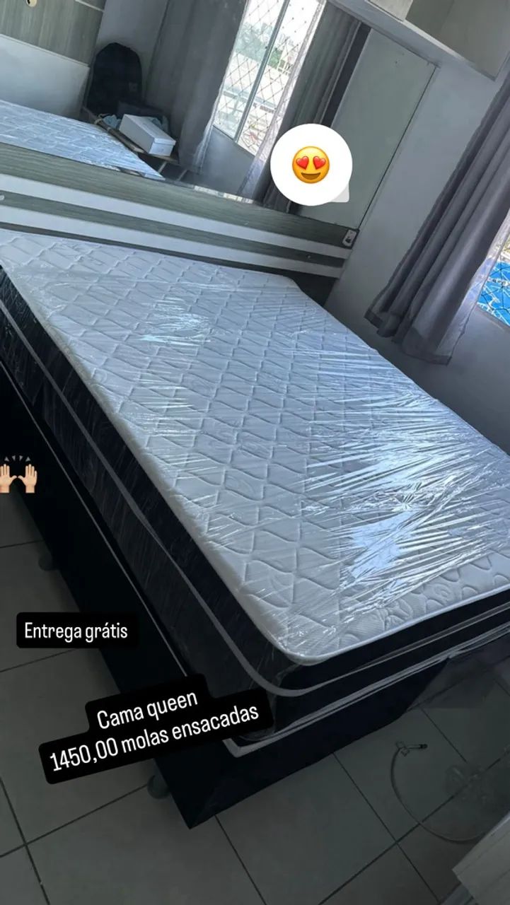CAMA QUEEN MOLAS ENSACADAS 1450,00 @& 