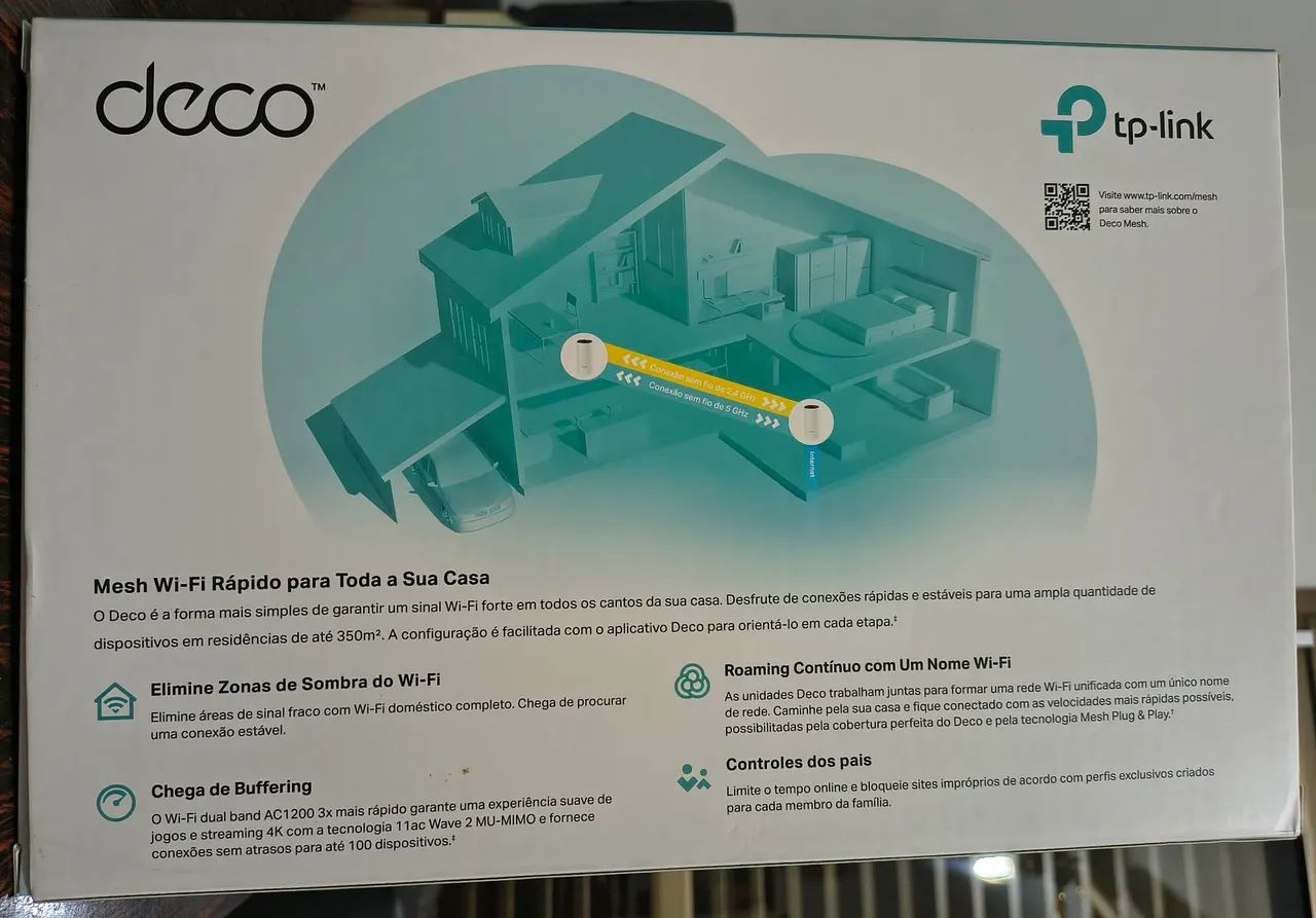 Rede WiFi Mesh TP Link AC1200 Deco M4 - Foto 2