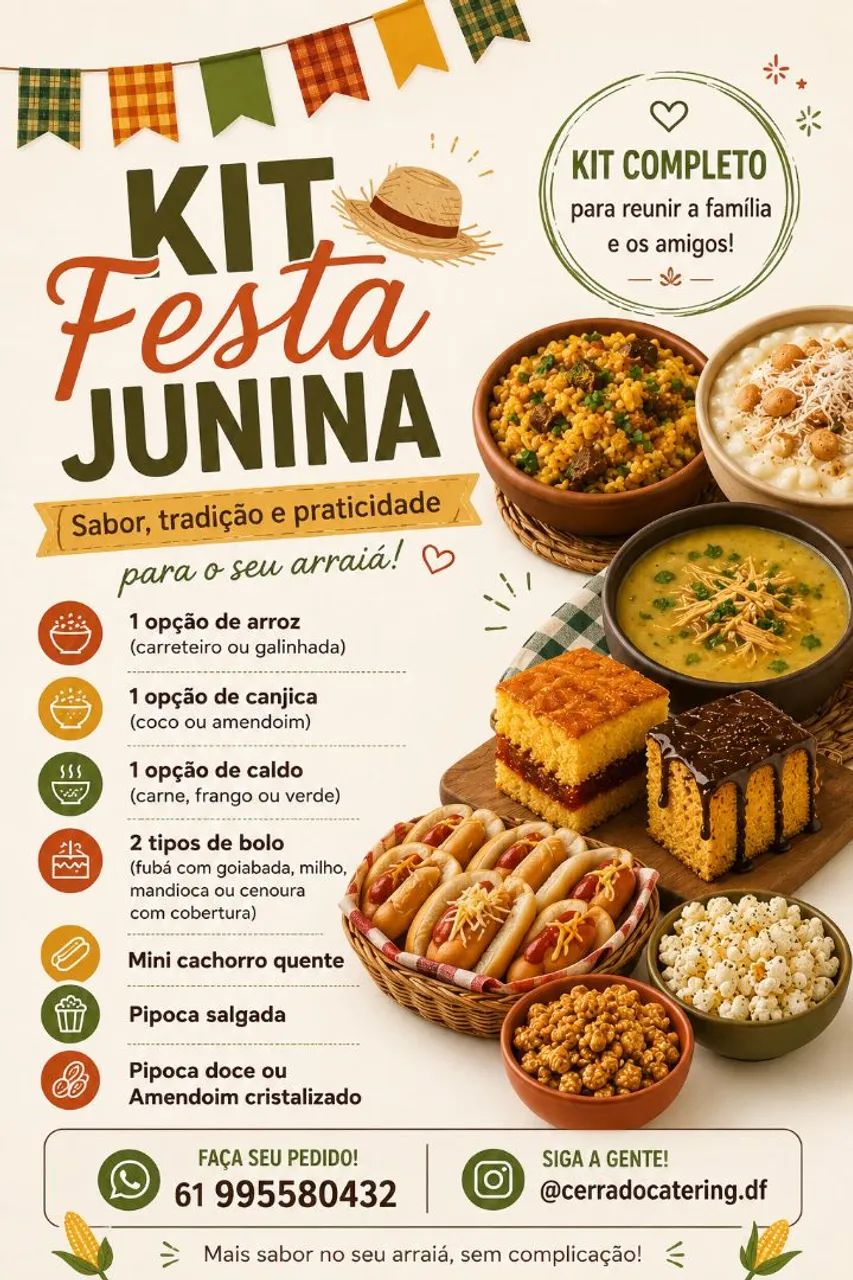 Buffet de festa junina em casa! 