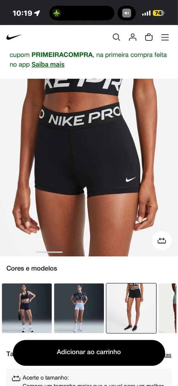Short Nike Pro preto M