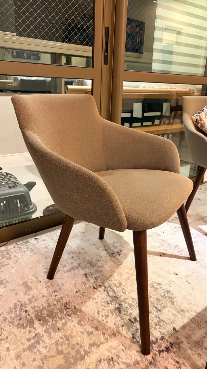 Poltrona cinza linho  - Foto 4