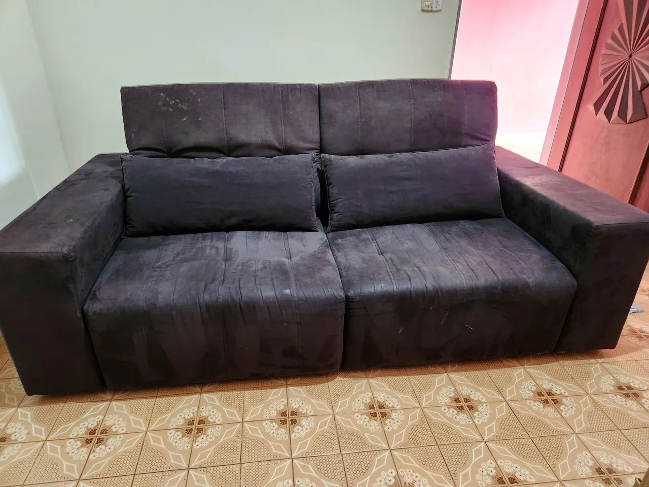 Sofa 3 lugares retrátil encosto reclináveis  - Foto 4
