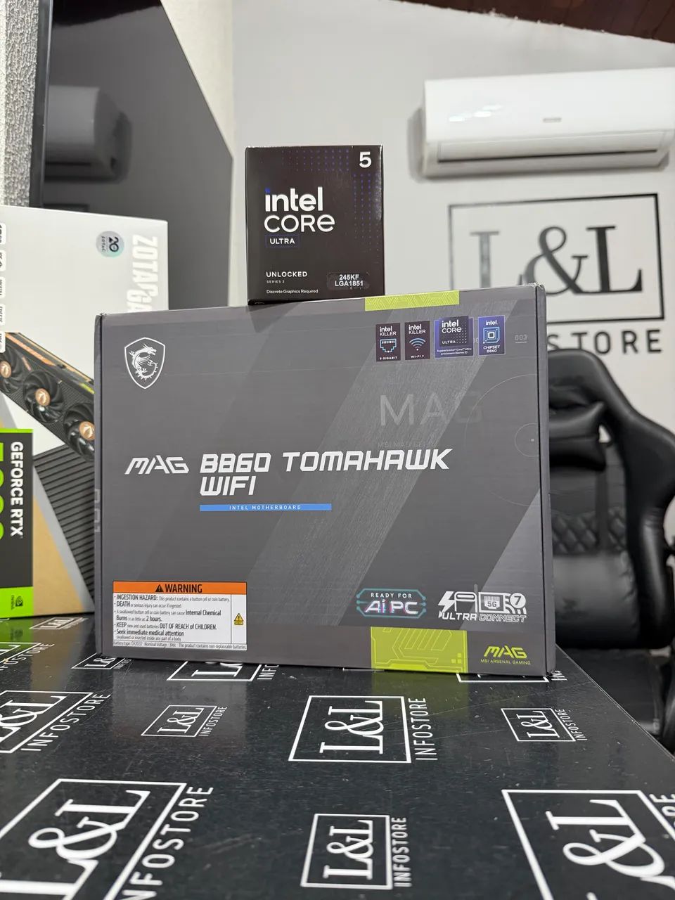 Placa mãe b860 tomahawk + ultra 5 235kf (novo)