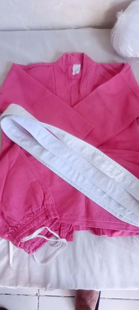 Kimono infantil rosa