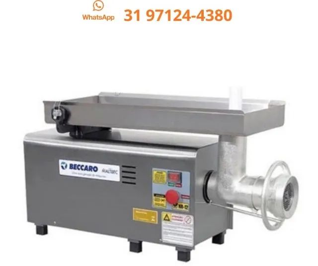 Moedor de Carne Boca 22 Beccaro Inox Novo
