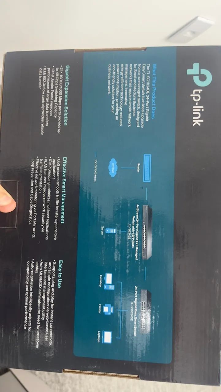 Switch TP-Link 24 Portas Gigabit Gerenciável TL-SG1024DE - Foto 5