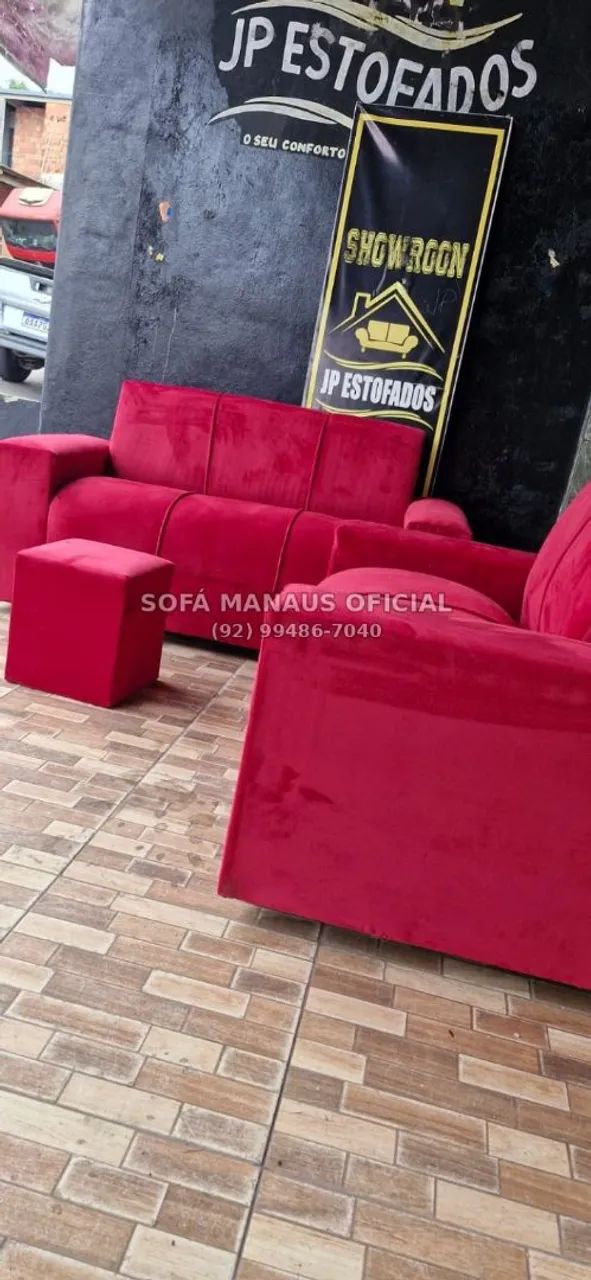 Jogo de sofá completo.  Entrego grátis em Manaus  - Foto 2