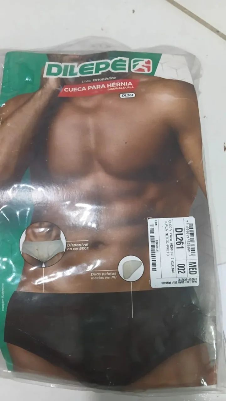 CUECA PARA HERNIA INGUINAL DUPLA MEDIA PRETA, NOVA R$ 60,00 - Foto 4
