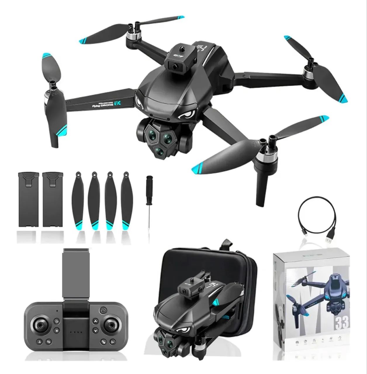 Drone Com Lentes Duplas E Evitação Inteligente De Obstáculos