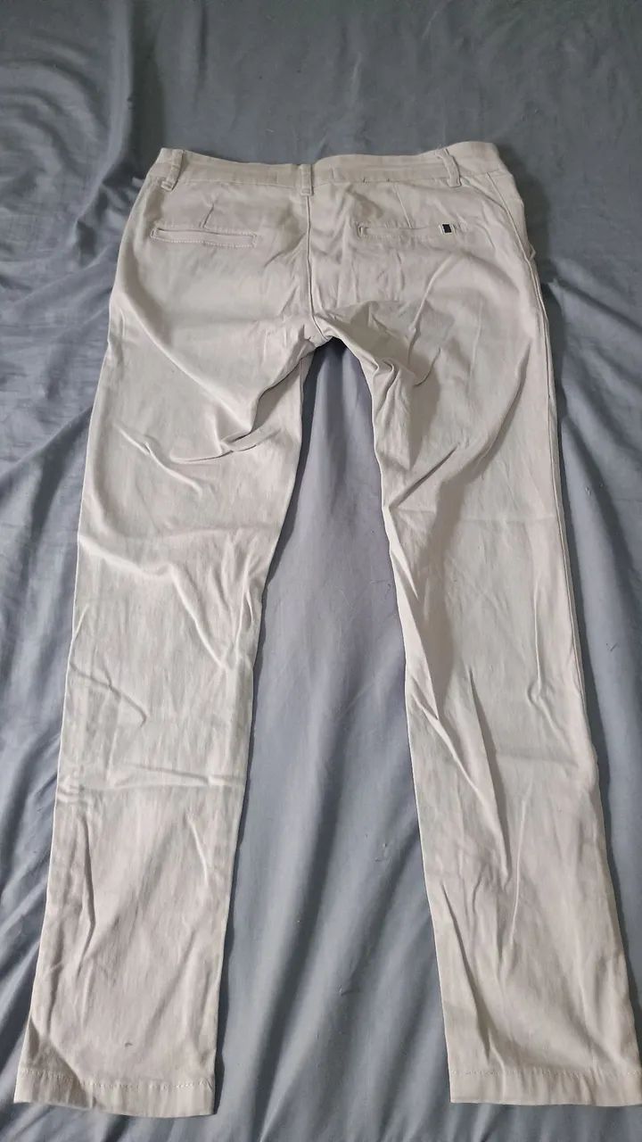 Calça Off-White Bege Claro tam36 - Foto 3