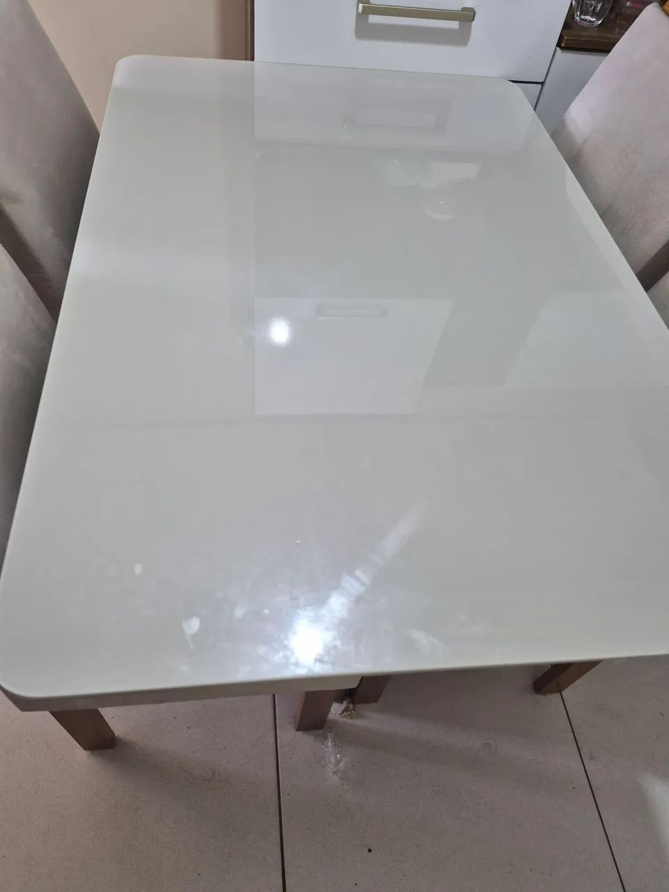 Mesa com tampo de vidro - Foto 5