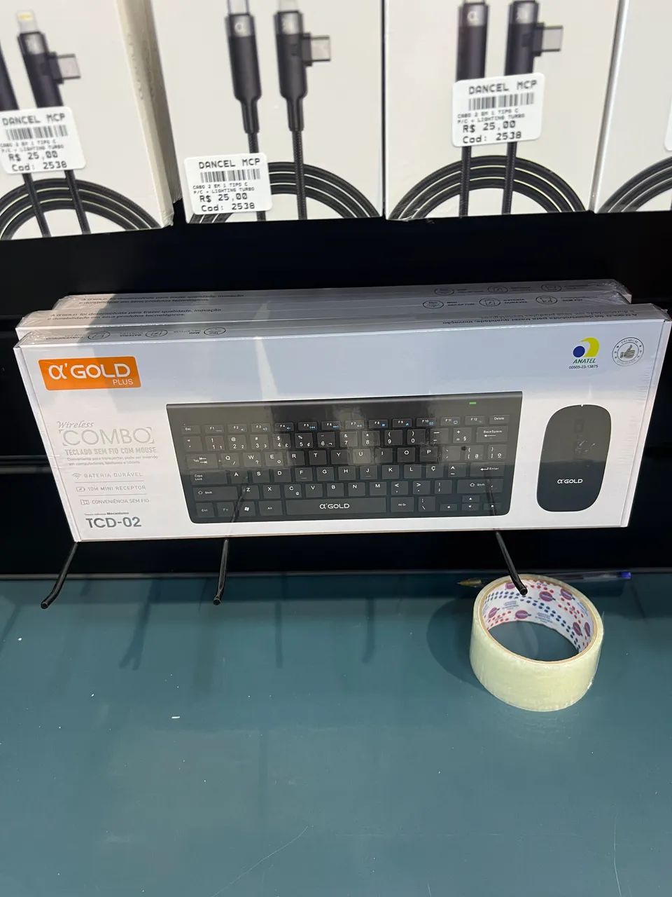 Kit Teclado + Mouse Bluetooth sem fio Compativel com Mac ios Android Windows AGOLD TCD-02