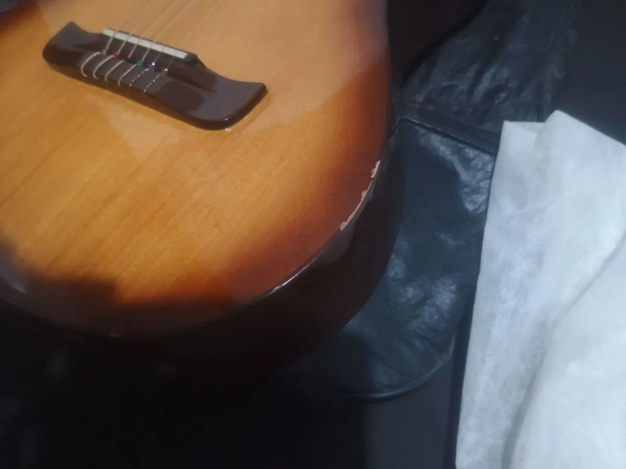 Violão Eletroacústico Pompeo 2001 - Flat Raro / Estilo Guitarra - Foto 5
