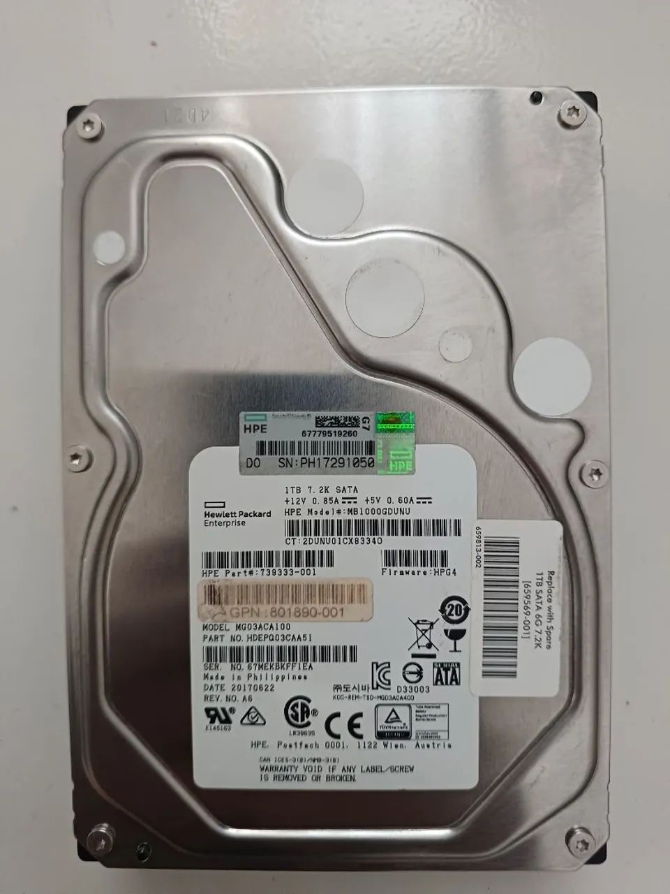 Hd HP 1tb 6gb 7.2k servidor cftv cpu - Foto 4