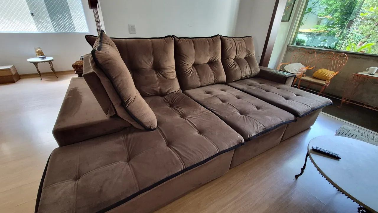 Sofá cama/divã seminovo 4 a 6 lugares - Foto 3