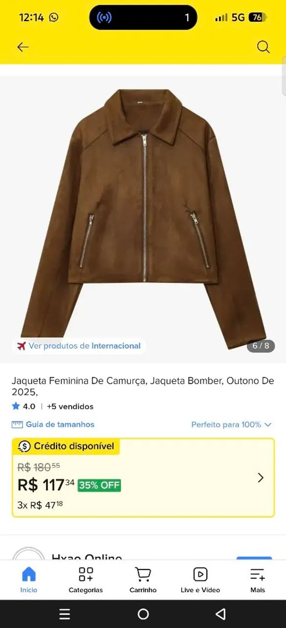 Jaqueta de camurça feminina - Foto 5