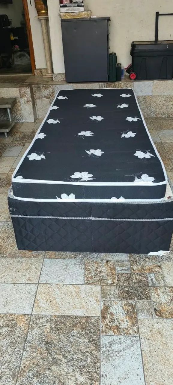Cama box conjugada de solteiro mais colchão  - Foto 2