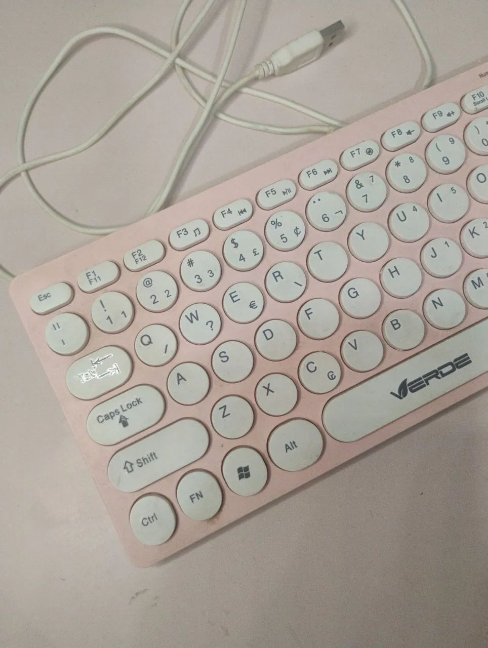 Teclado Rosa Com Branco  - Foto 2