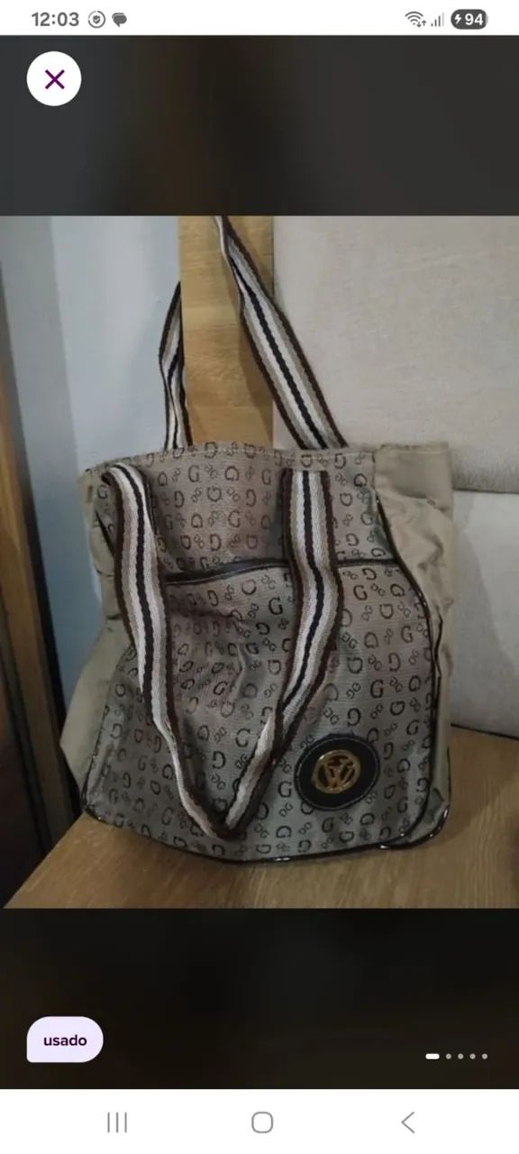 Bolsa alça espaçosa 