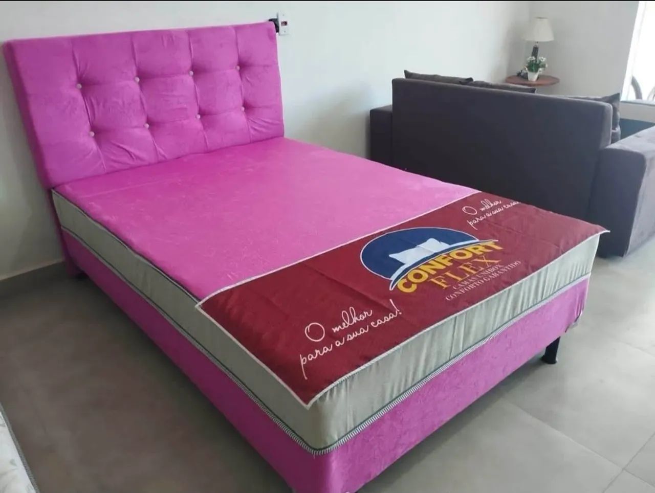 Compre online e receba em casa com conforto e  segurança. Cama nova de casal - Foto 5