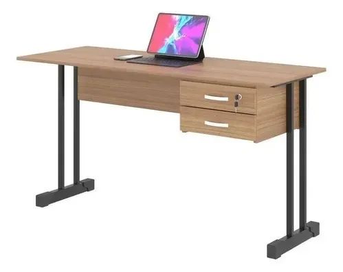 MESA DE ESCRITÓRIO COM 2 GAVETAS - Foto 2