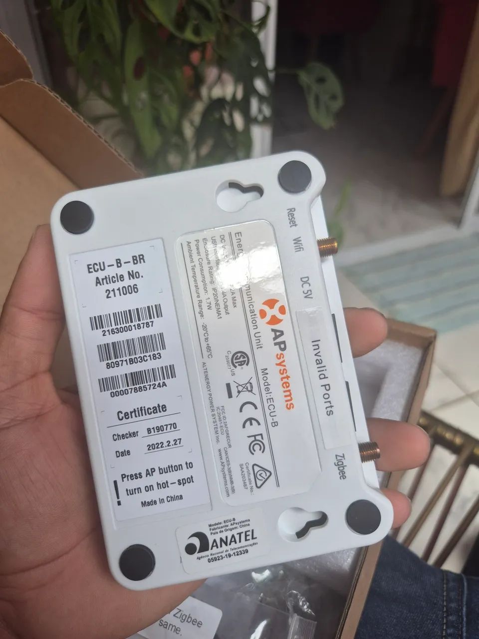 APsystems ECU-R - Gateway/Unidade de Comunicação para Microinversores - Wi-Fi + Zigbee - Foto 2