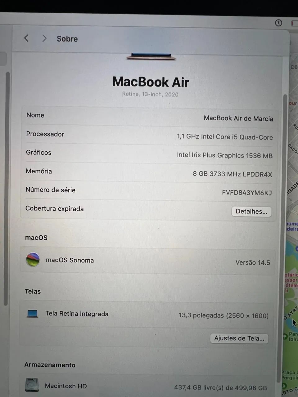 MacBook Air  Rose(Retina, 13 polegadas, 2020) com processador Intel  - Foto 2