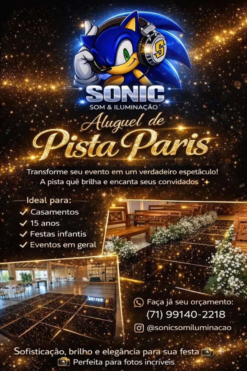 Transforme seu evento em um show de luzes com a Pista Paris de LED!